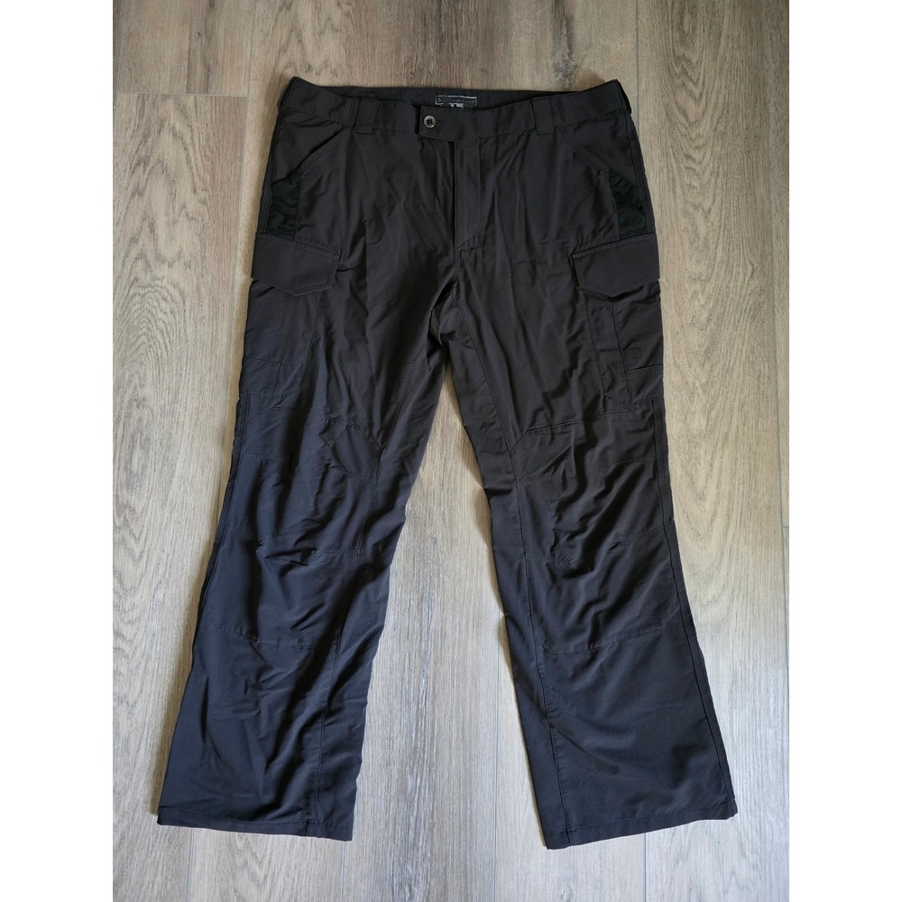 5.11 Tactical Men's 40x32 Fast-Tac Black Cargo Pants 88%‎ Nylon 12% Spandex
